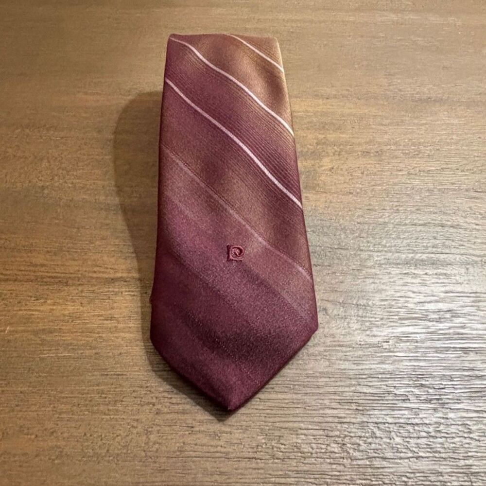 Vintage Pierre Cardin Lot of 3 Ties 3" Wide Striped Polyester Lazarus Pomeroy's - Picture 12 of 14